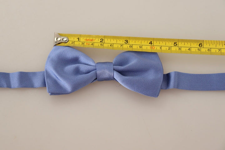 Dolce &amp; Gabbana Purple 100% Silk Adjustable Neck Papillon Bow Tie