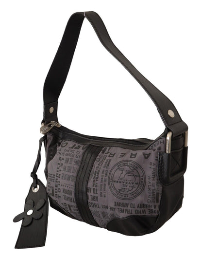 Bolso de mano WAYFARER con correa de tela gris y cierre de cremallera italiano