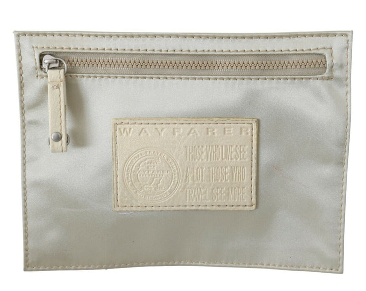 Portefeuille élégant en tissu blanc WAYFARER