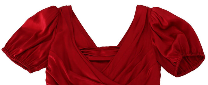 Dolce &amp; Gabbana Red Silk Stretch Sheath Mermaid Gown Dress women’s dress