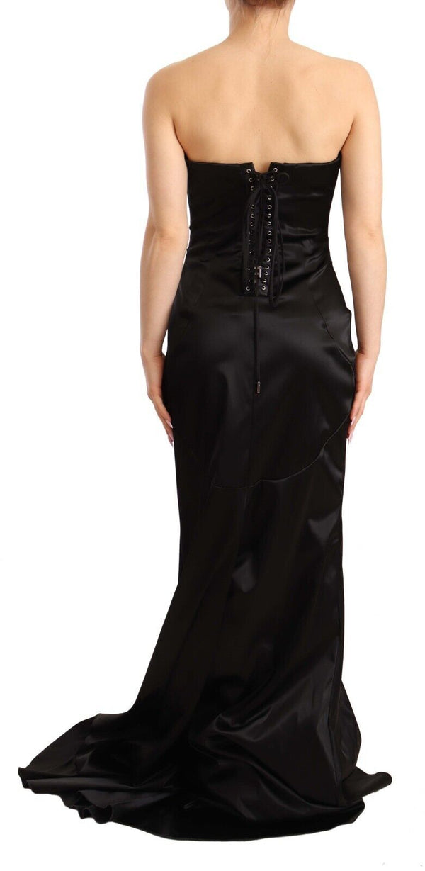 Dolce & Gabbana Black Silk Stretch Sheath Mermaid Gown Dress women’s dress