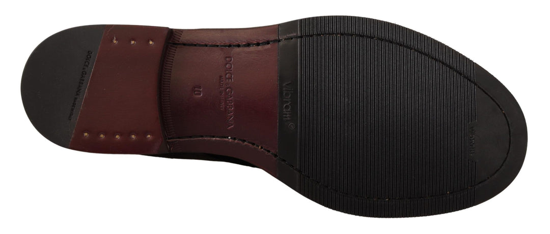 Zapatos de vestir de piel exótica de caimán en terciopelo negro