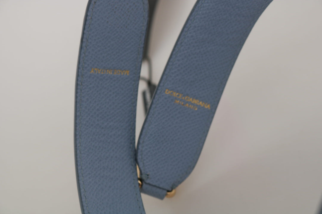 Dolce &amp; Gabbana - Blue Leather Handbag Accessory Shoulder Strap