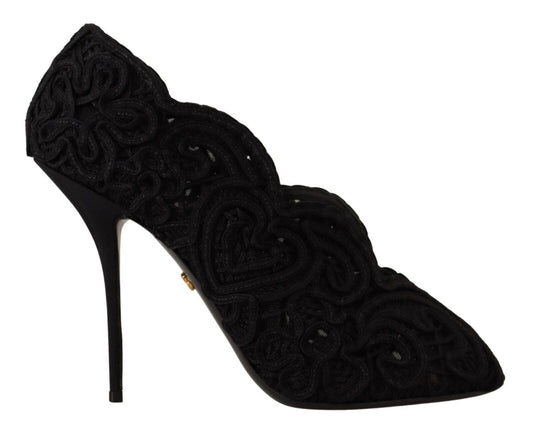 Dolce &amp; Gabbana Élégantes escarpins à talons aiguilles en dentelle noire