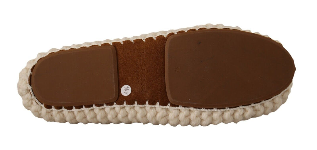 Bailarinas de lana blanca Dolce Gabbana, vestido de lujo esencial