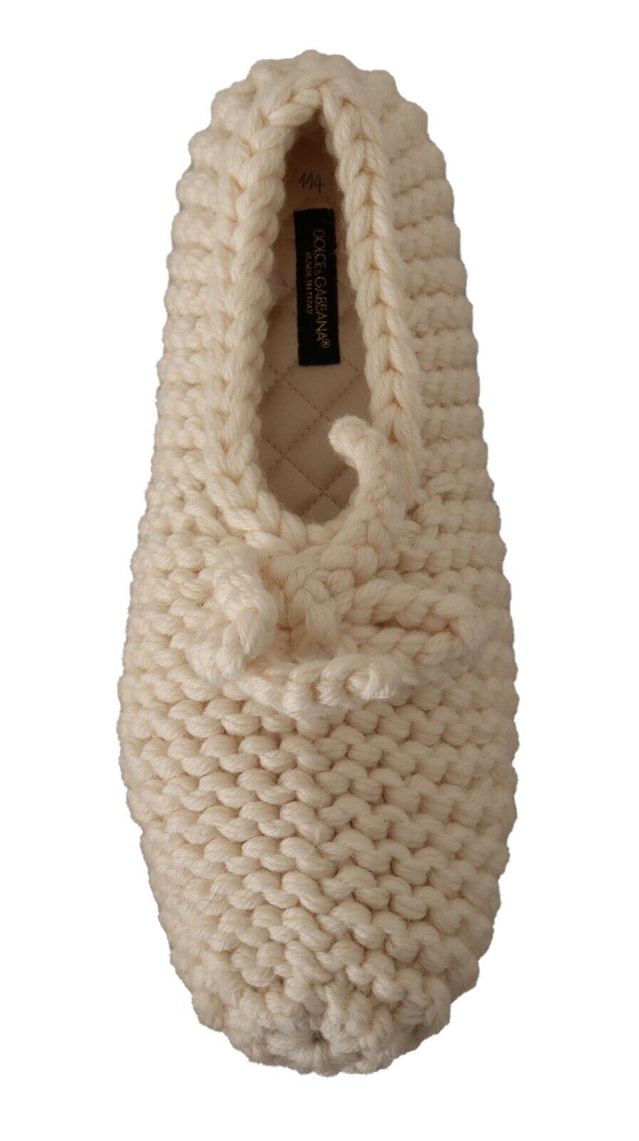 Bailarinas de lana blanca Dolce Gabbana, vestido de lujo esencial