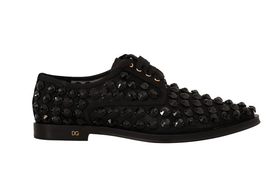 Dolce &amp; Gabbana Élégantes ballerines à lacets en gros-grain ornées de bijoux