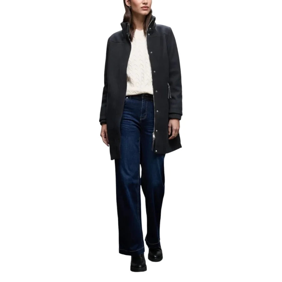 Street One Blue Polyester Coat