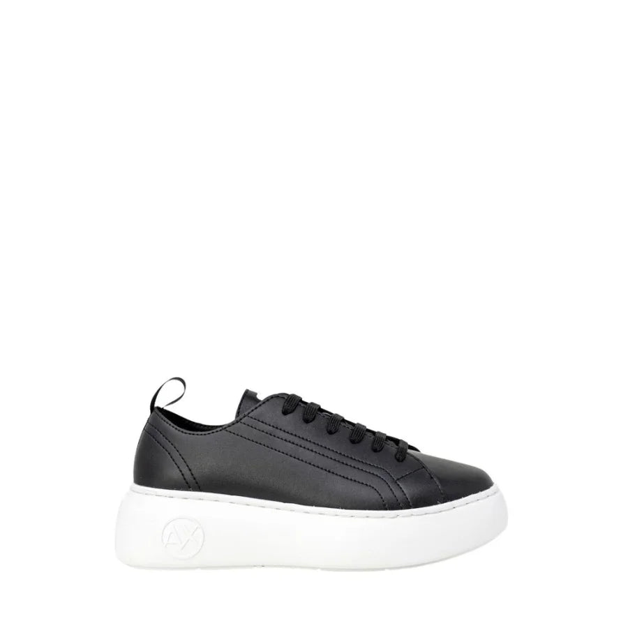 Armani Exchange Black Artificial Leather Low Top Sneakers