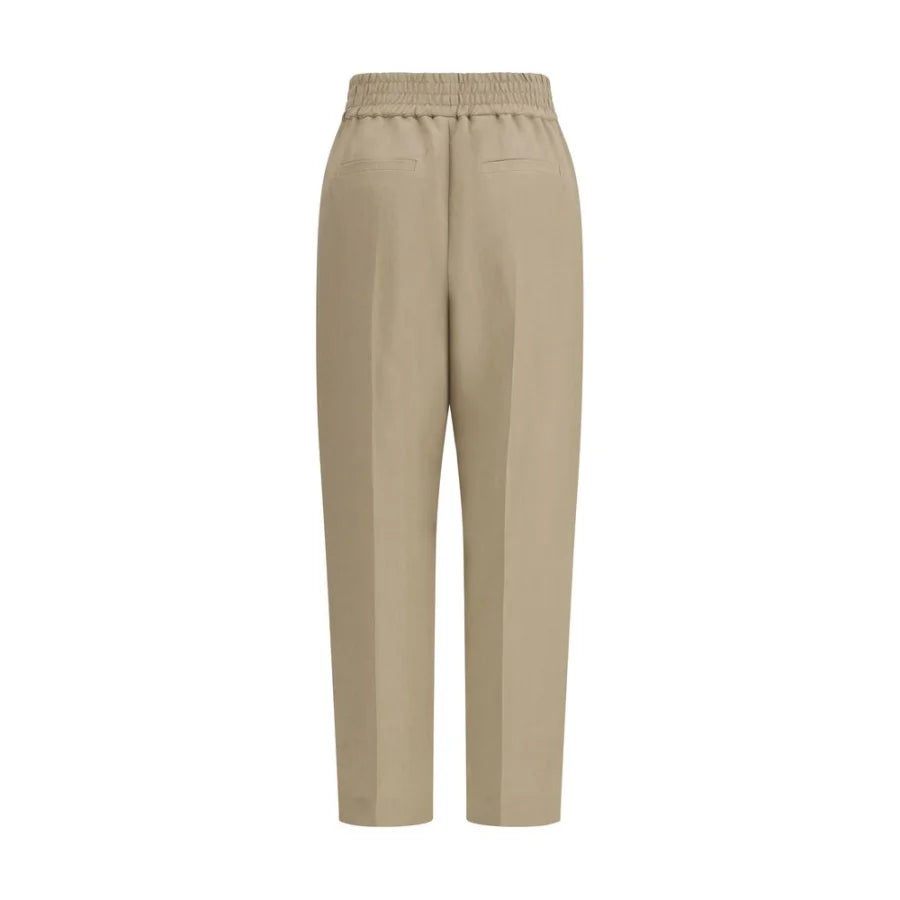 Brunello Cucinelli Beige Viscose Casual Pants