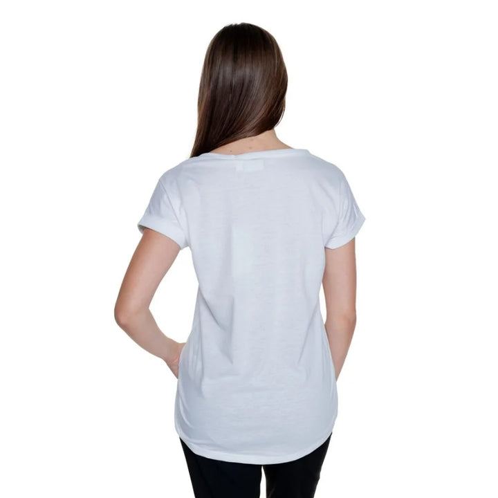 Vila Clothes White Cotton T-Shirt