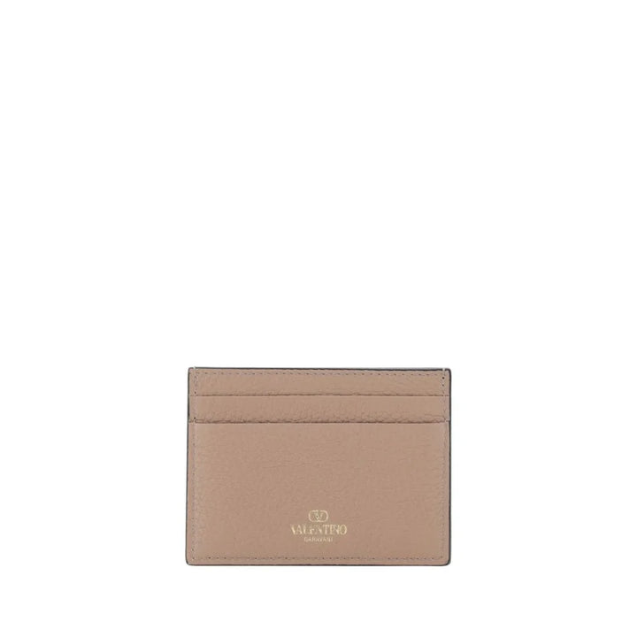 Valentino Garavani Beige Calf Leather Bos Taurus Wallet