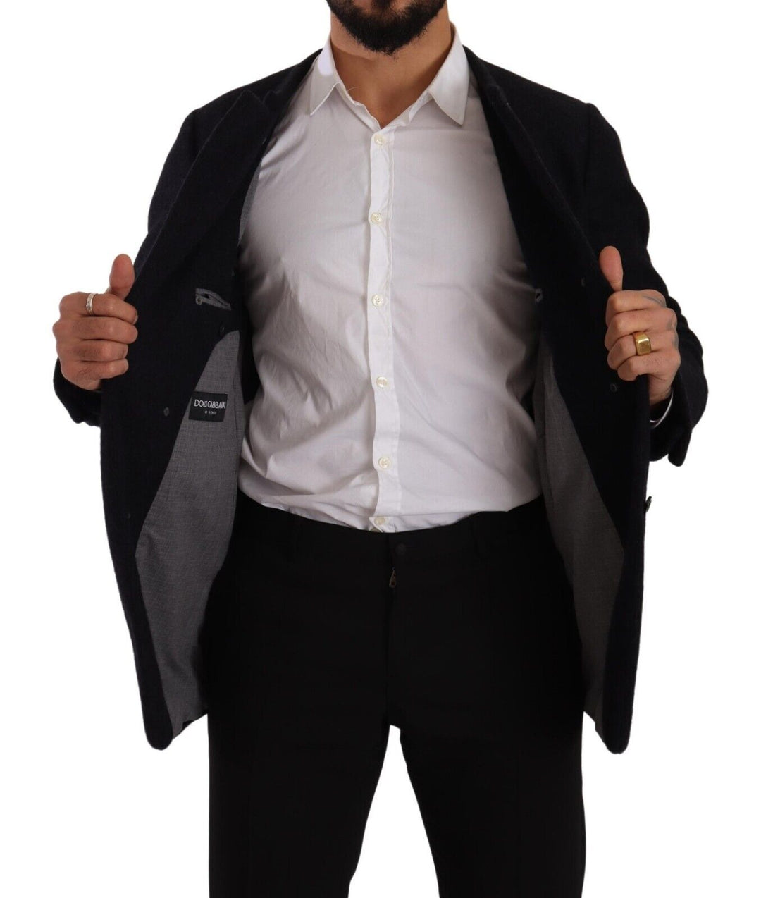 Chaqueta gris oscuro Dolce Gabbana Lujo italiano