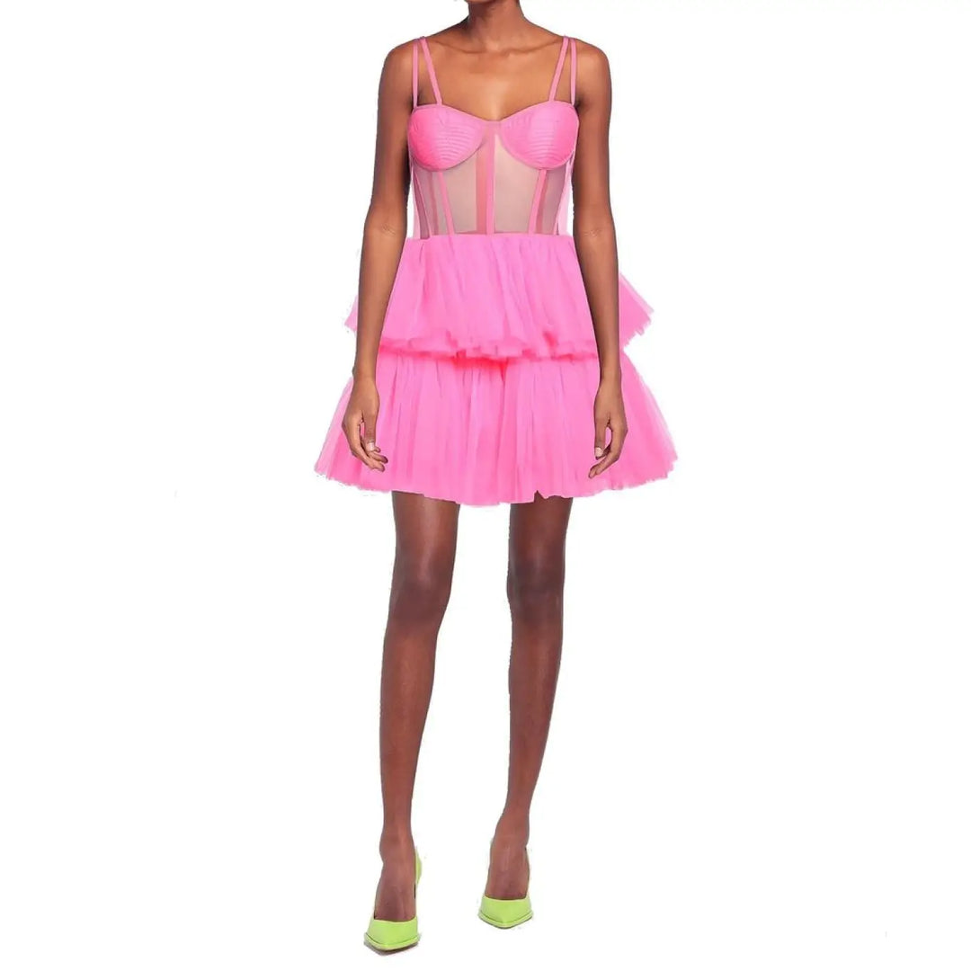 19:13 Dresscode Multicolor Cotton Cocktail Dress