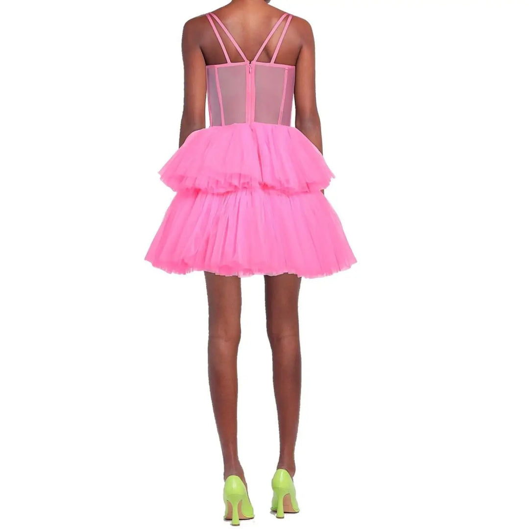 19:13 Dresscode Multicolor Cotton Cocktail Dress