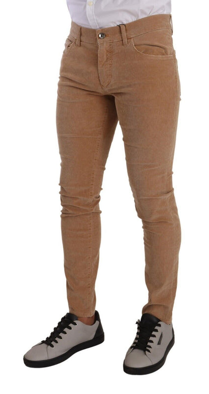 Vaqueros Dolce Gabbana de pana marrón claro con corte slim Sensation