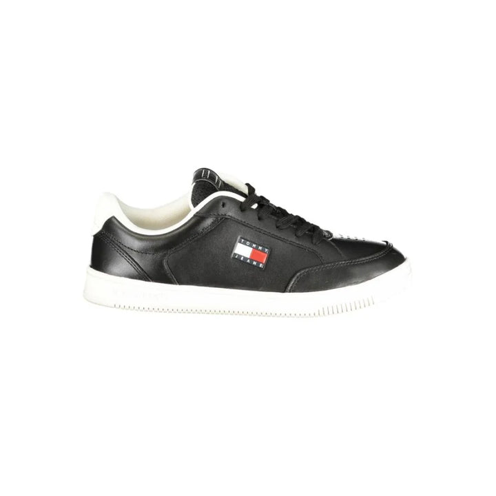 Tommy Hilfiger Black Polyurethane Men Sneaker