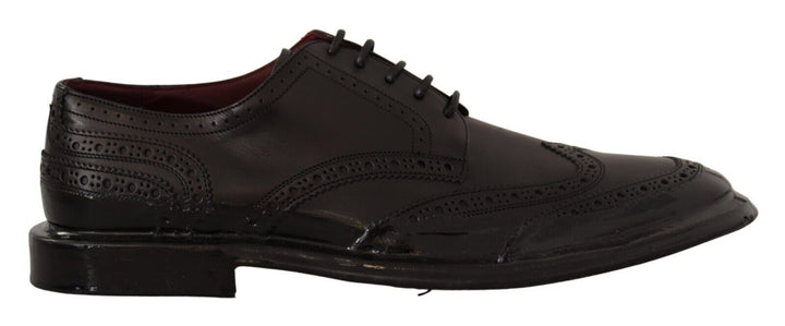 Dolce &amp;amp; Gabbana Derby Oxford élégants en cuir de veau à bout golf