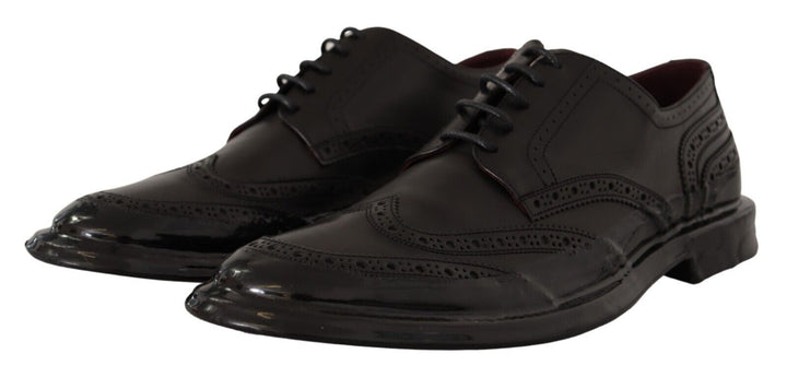 Dolce &amp;amp; Gabbana Derby Oxford élégants en cuir de veau à bout golf