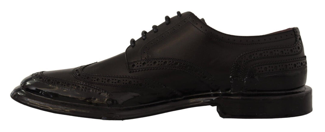 Dolce &amp;amp; Gabbana Derby Oxford élégants en cuir de veau à bout golf