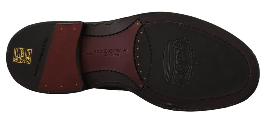 Dolce &amp;amp; Gabbana Derby Oxford élégants en cuir de veau à bout golf