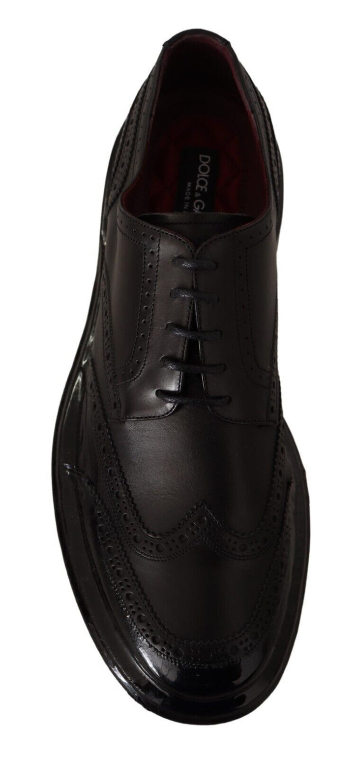 Dolce &amp;amp; Gabbana Derby Oxford élégants en cuir de veau à bout golf