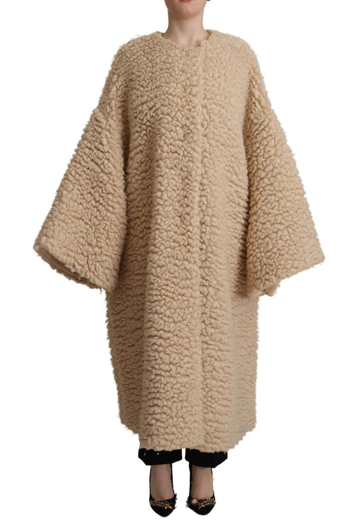 Dolce &amp;amp; Gabbana Élégante veste pardessus en cachemire beige