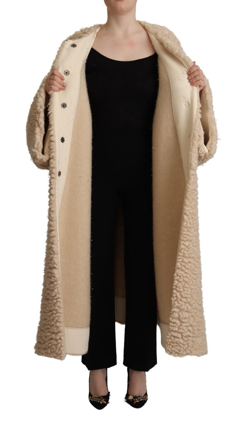 Dolce &amp;amp; Gabbana Élégante veste pardessus en cachemire beige