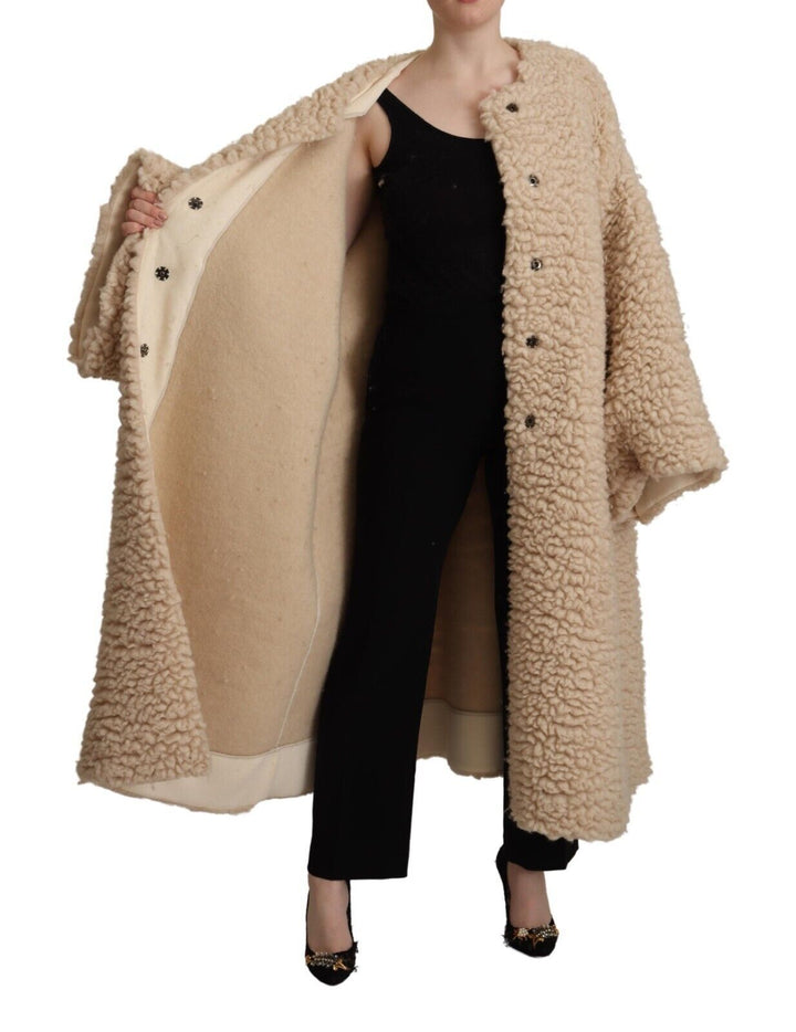 Dolce &amp;amp; Gabbana Élégante veste pardessus en cachemire beige