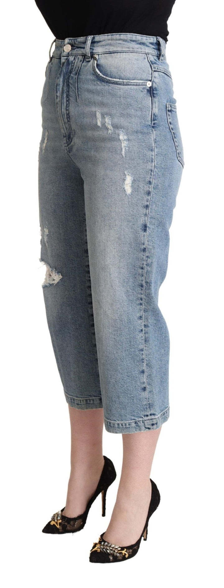 Jean court en denim Dolce &amp;amp; Gabbana Chic Capri