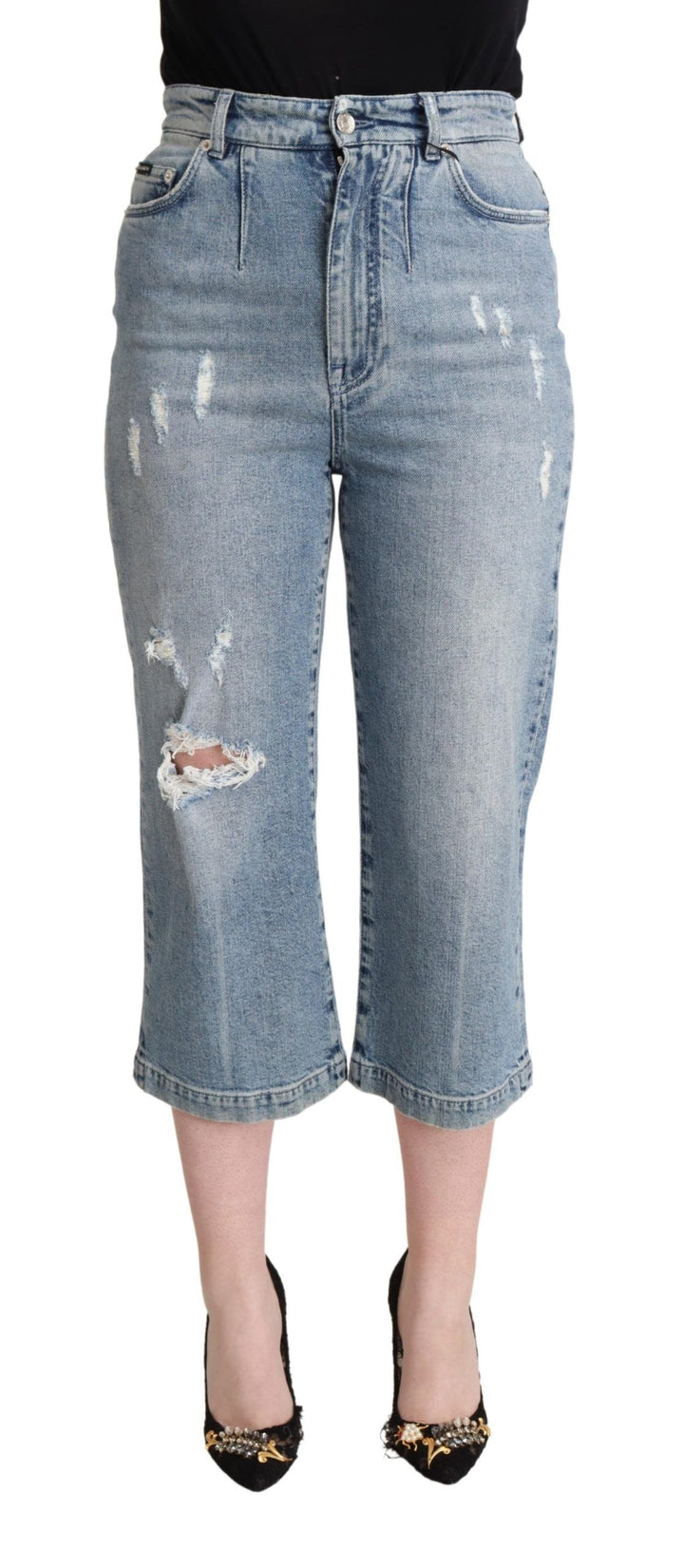 Jean court en denim Dolce &amp;amp; Gabbana Chic Capri