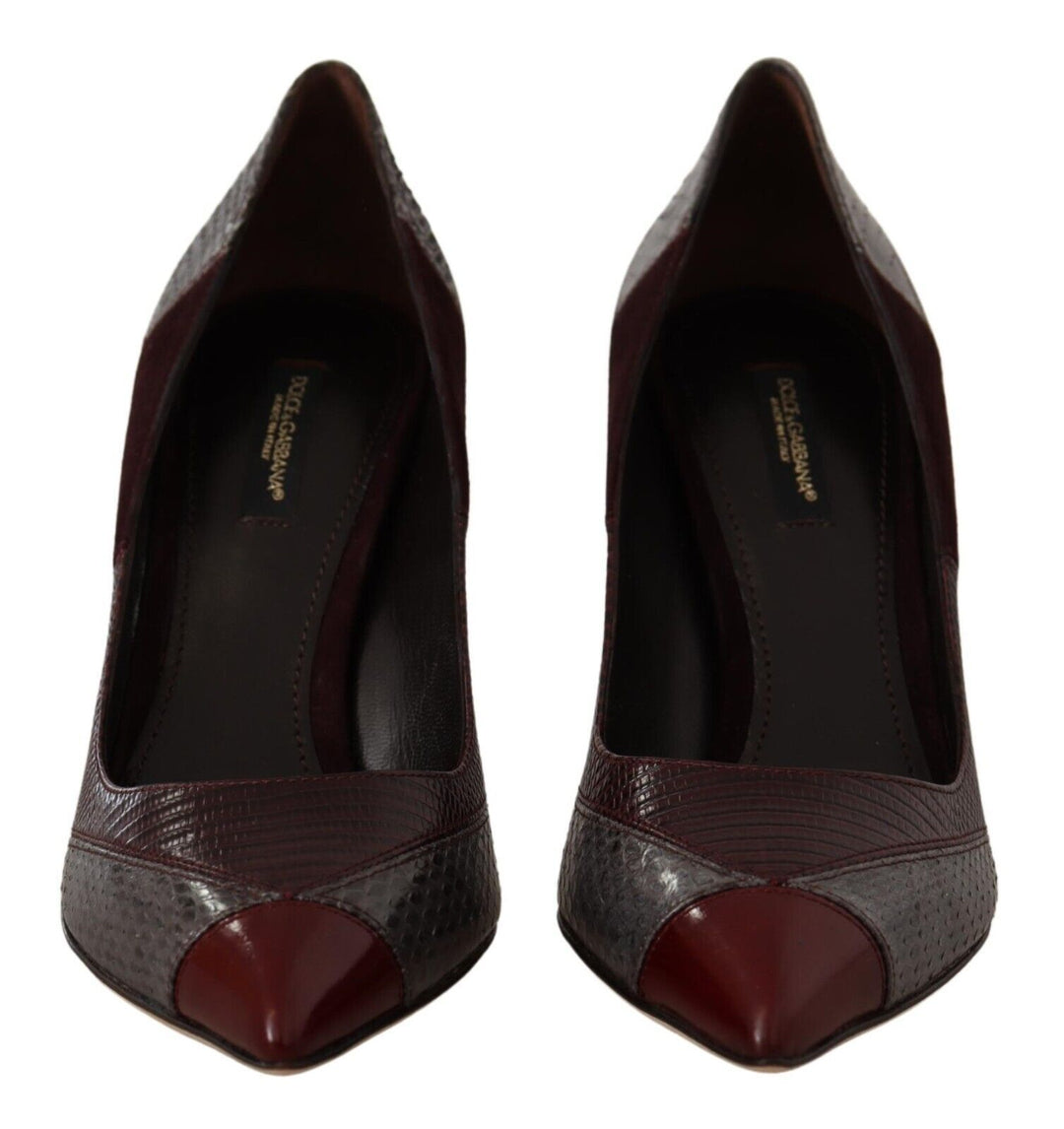 Dolce &amp; Gabbana Multicolor Exotic Leather Heels Pumps Shoes