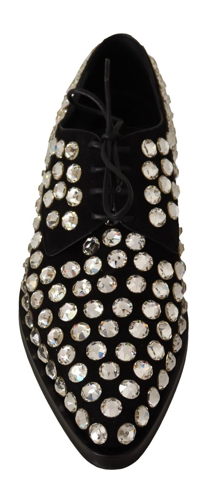 Vestido de encaje de cristal y planos con brillo