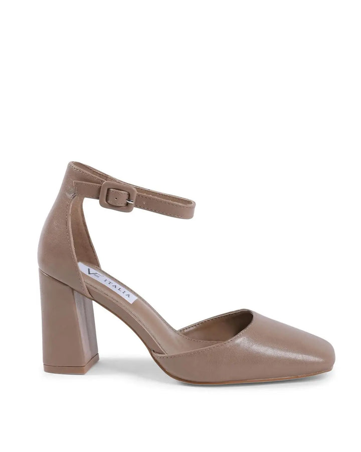 19v69 Italia Beige Artificial Leather High Heel Pumps