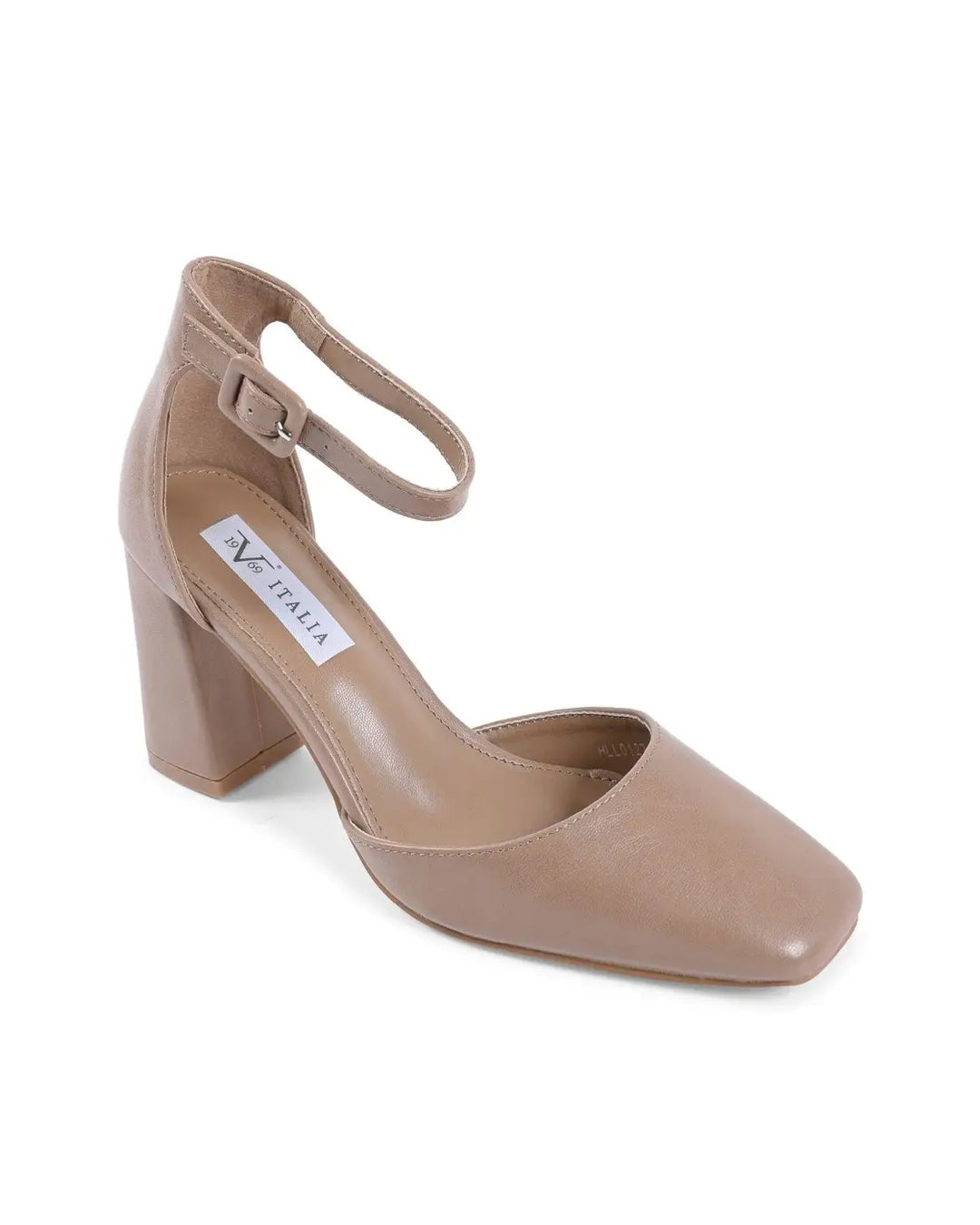 19v69 Italia Beige Artificial Leather High Heel Pumps