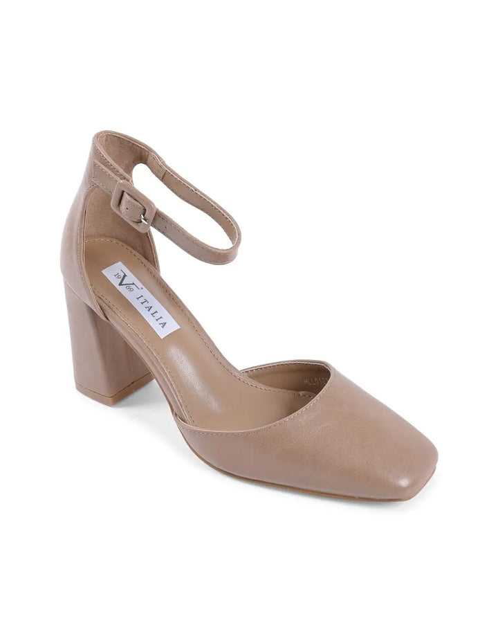 19v69 Italia Beige Artificial Leather High Heel Pumps