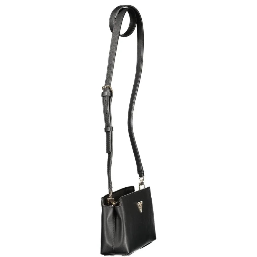 Guess Jeans Nero Poliuretano Female Shoulder Bag