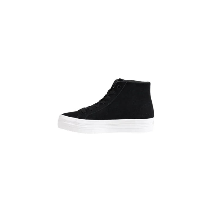 Calvin Klein Jeans Black Suede Leather Platform Sneakers