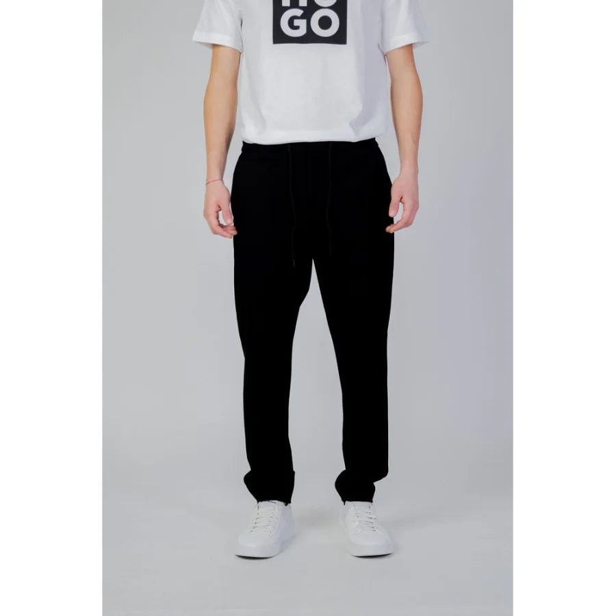 Hugo Boss Black Polyester Casual Pants