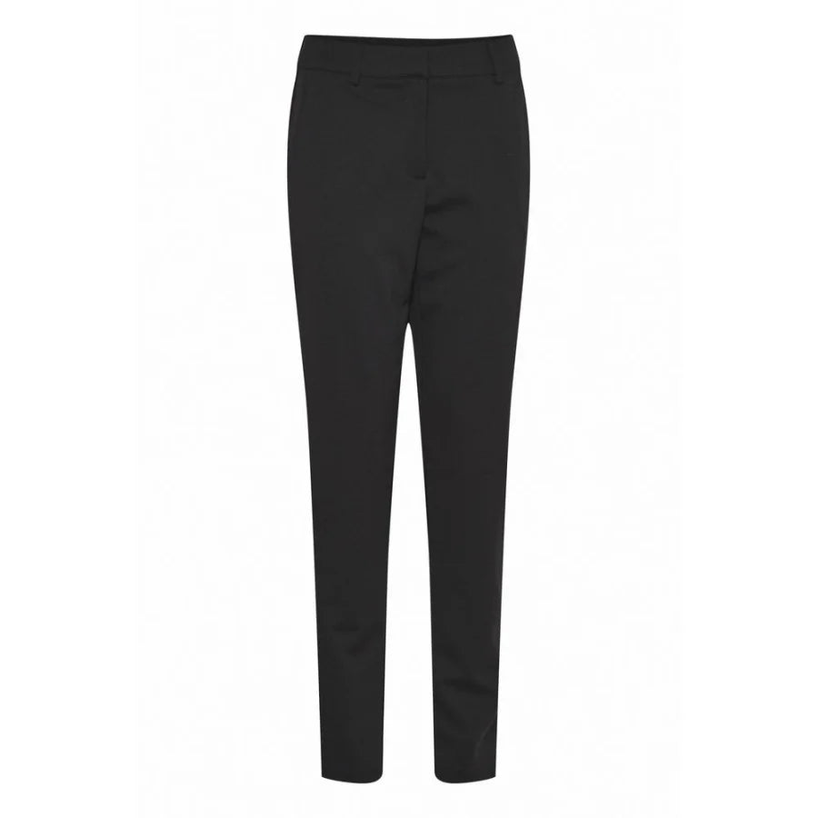 ICHI Black Recycled Polyester Dress Pants