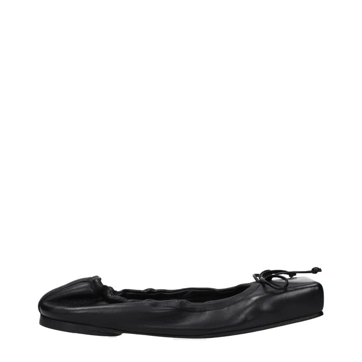 Jacquemus Black Leather Ballet Flats