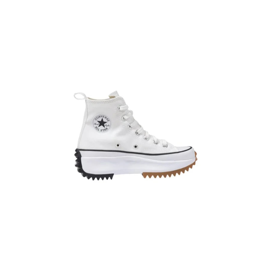 Converse White Fabric High Top Sneakers