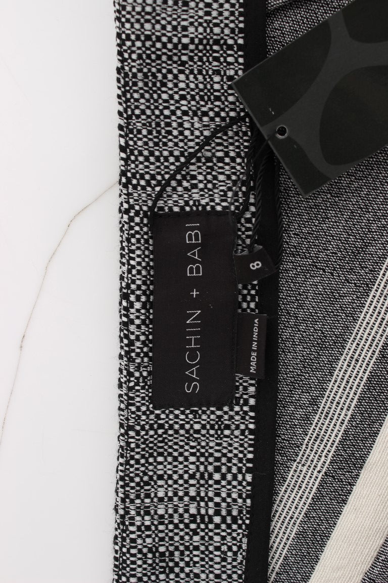 Sachin &amp; Babi Gray Black Liza Leather Straight Pencil