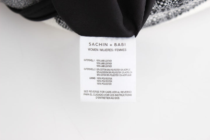 Sachin &amp; Babi Gray Black Liza Leather Straight Pencil
