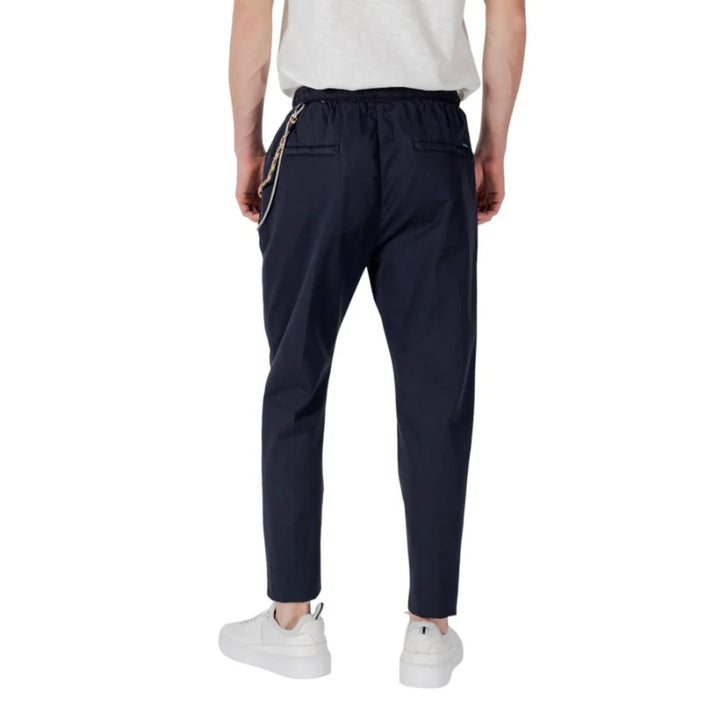 Gianni Lupo Blue Cotton Casual Pants