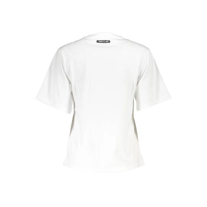 Cavalli Class Bianco Cotton Women T-Shirt