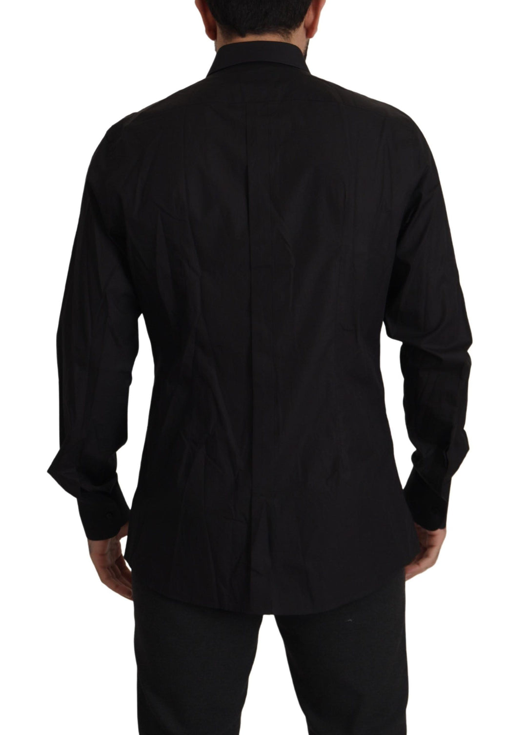 Dolce &amp; Gabbana Black GOLD Slim Fit Tuxedo Dress Shirt