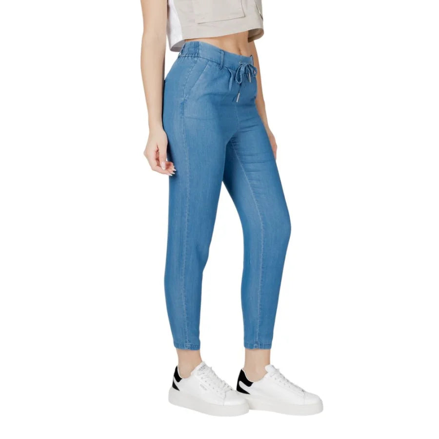 Only Blue Lyocell Casual Pants