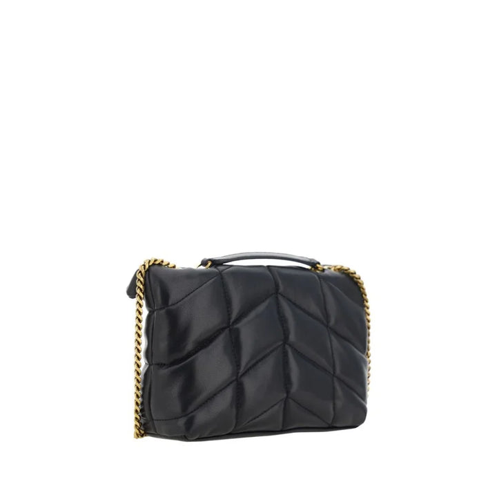 Saint Laurent Black Lamb Ovis Aries Shoulder Bag