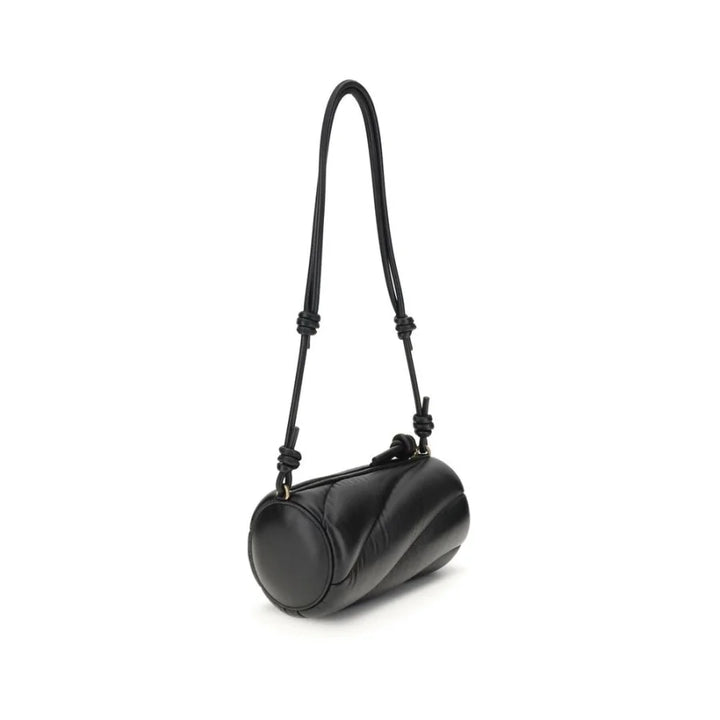 Fiorucci Black Calf Leather Bos Taurus Shoulder Bag